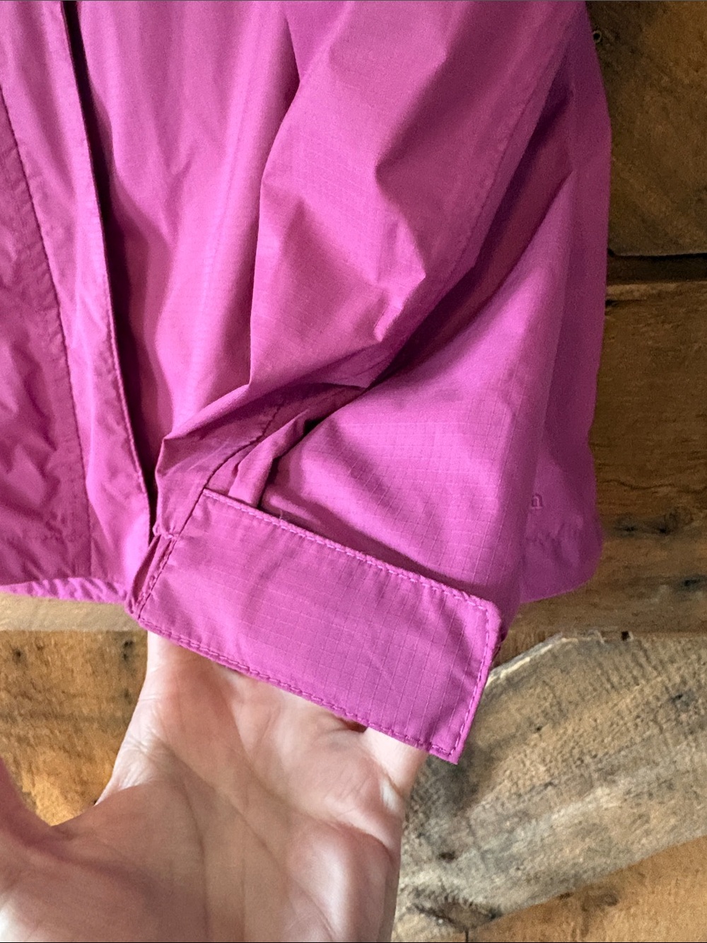 LL Bean Womens XL Pink Hooded Rain Jacket - Picture 5 of 9